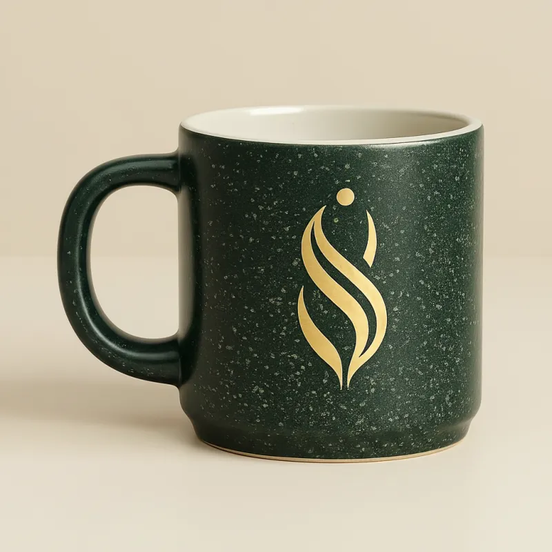 Hunter Green Speckled Ceramic Mug