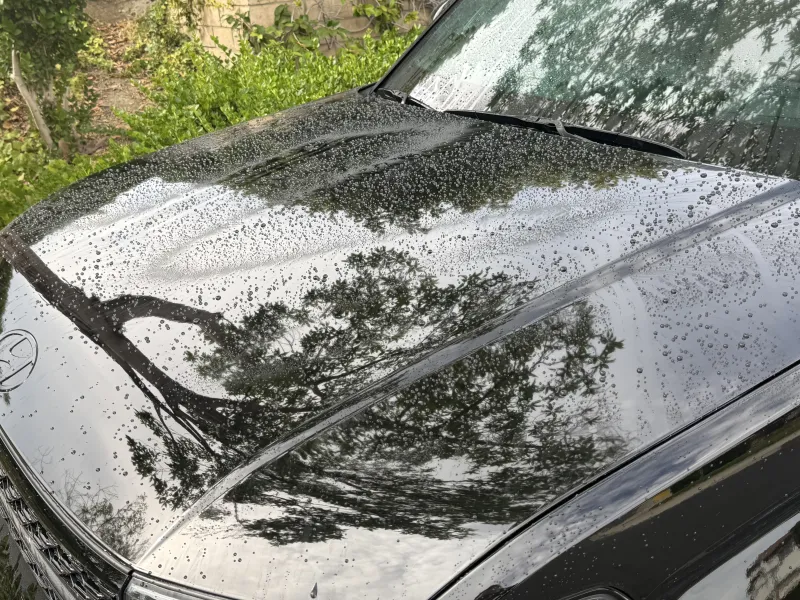 Ceramic coated paintwork showing mirror reflection
