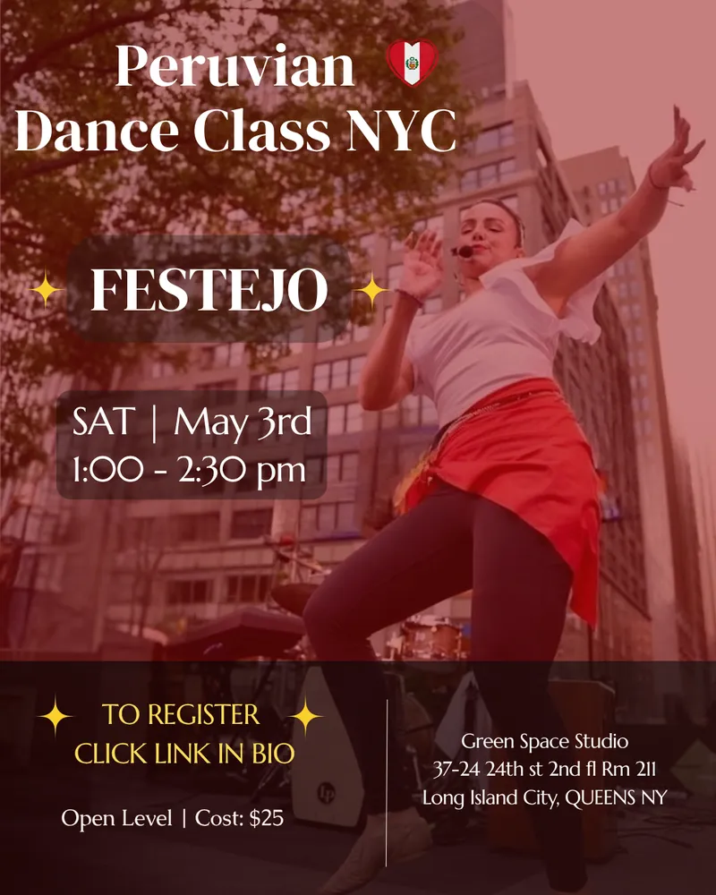  FESTEJO CLASS on May 3rd  |  1:00 pm - 2:30 pm
