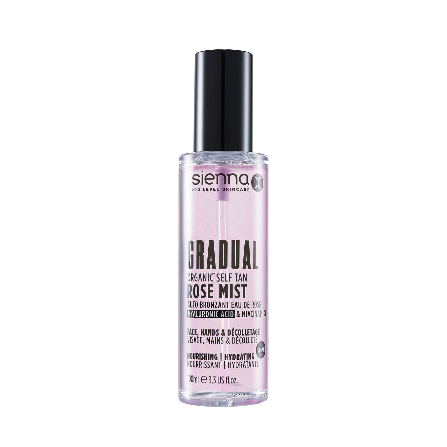 Sienna X Gradual Organic* Self Tan Rose Mist