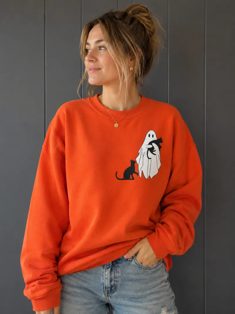 *Pre-Order* Ghost Cats Halloween/Fall Sweatshirt