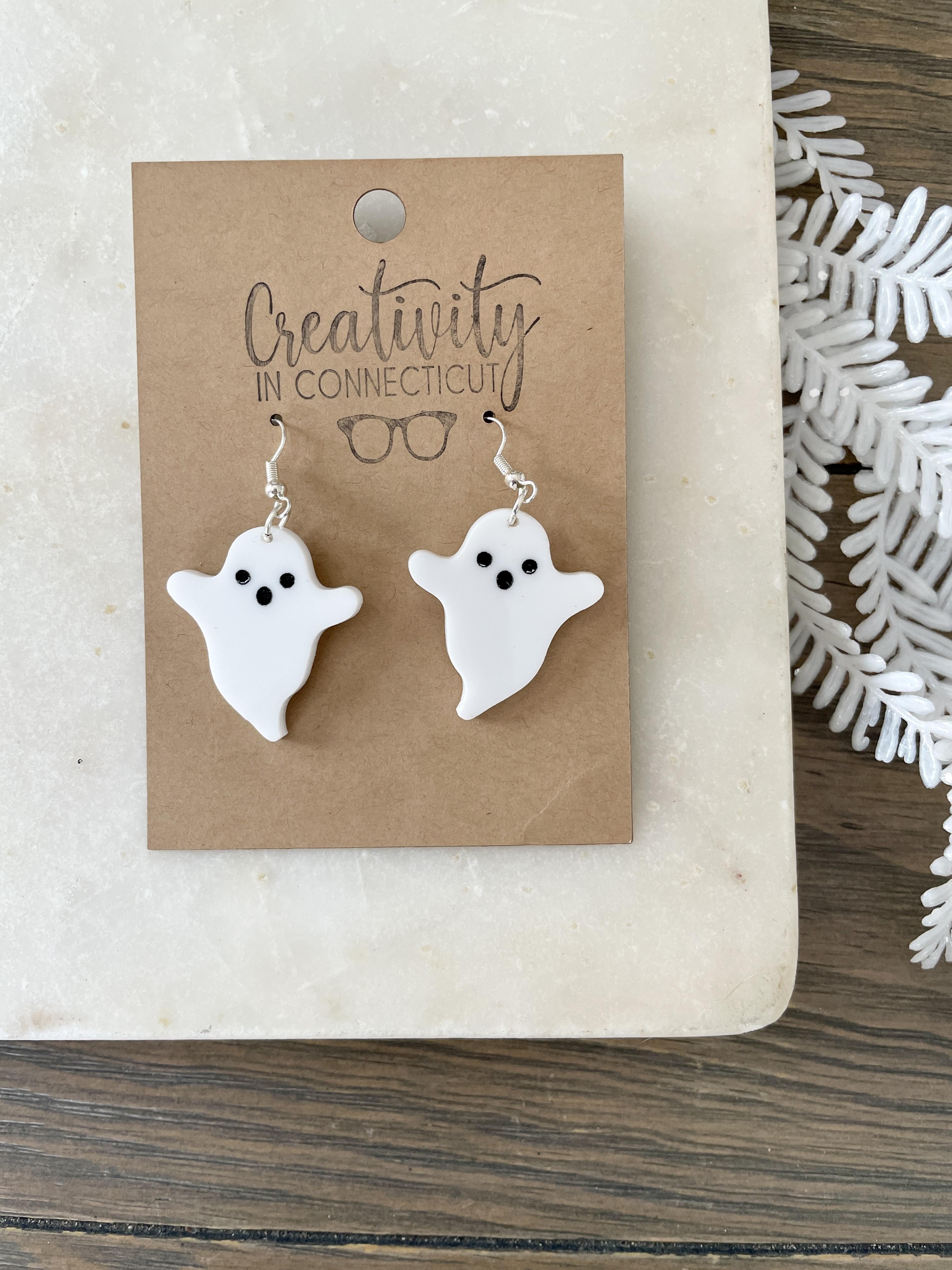 Ghost Halloween Earring, Acrylic Earring