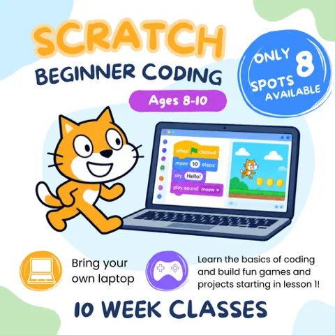 Scratch Coding Ages 8–10 (Fall 2026)