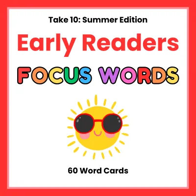 Early Readers Summer Focus Word Cards