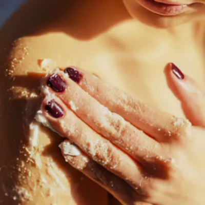 Exfoliants et beurre fouetté