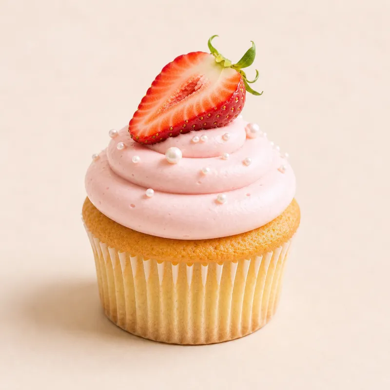 Strawberry Champagne Gourmet Cupcakes