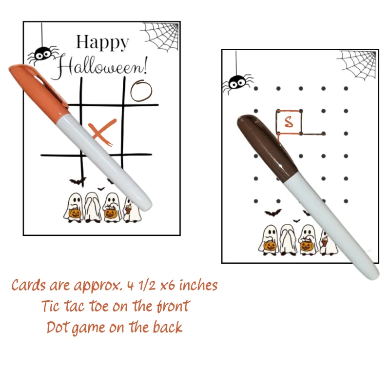 Halloween Tic Tac Toe Favor | Non-Candy Trick-or-Treat Gift | Classroom Party Favor | Dry Erase Game