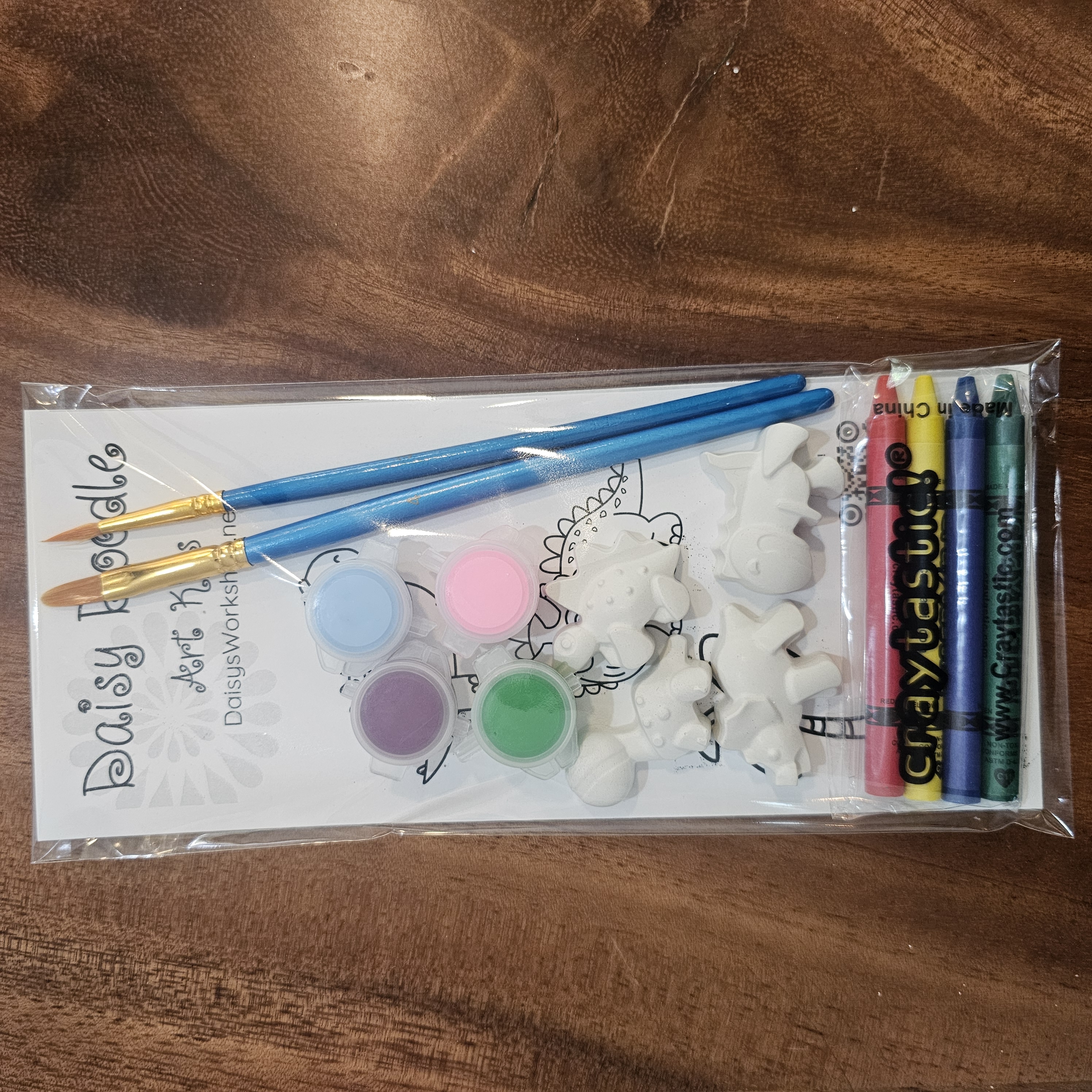 Dinosaur Plaster Painting Kit | Screen-Free Activity | Birthday Party Favor | Homeschool | Coloring Sheet