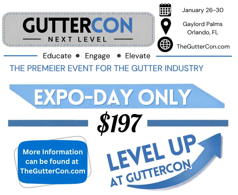 Vendor Exposition GutterCon Early Bird Ticket