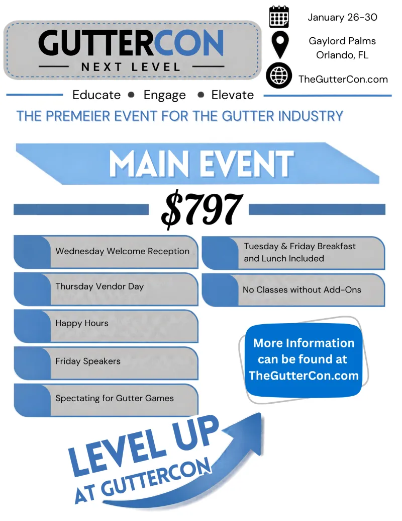 Main Event GutterCon Early Bird Ticket