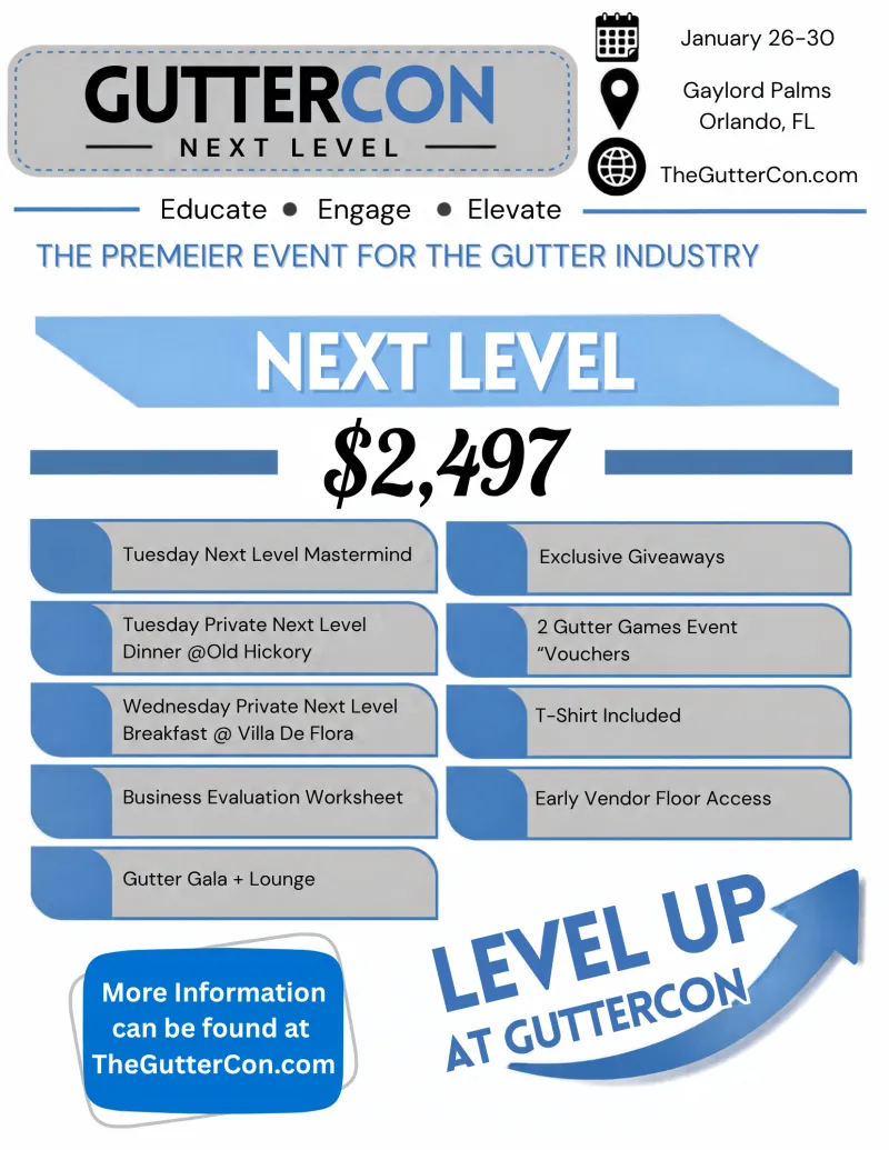 Next Level GutterCon Early Bird Ticket