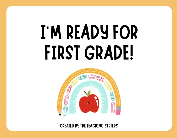 I'm Ready for Kindergarten/First Grade Digital Download