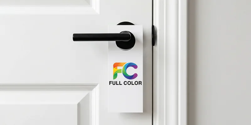 Full Color Door Hanger 14pt UV Coated (500 Pack)