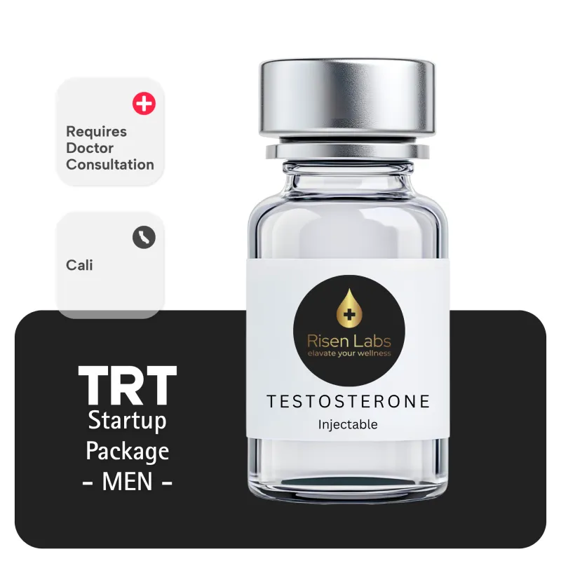 TRT CALI Men's Startup Package 60 days (Consult, Labs, Cypionate 200mg/mL 10mL + Anastrozole 24×1mg)