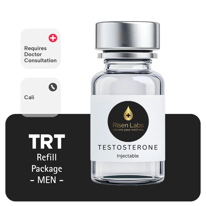 TRT CALI  Men's Refill Package 60 days (Cypionate 200mg/mL 10mL + Anastrozole 24×1mg)