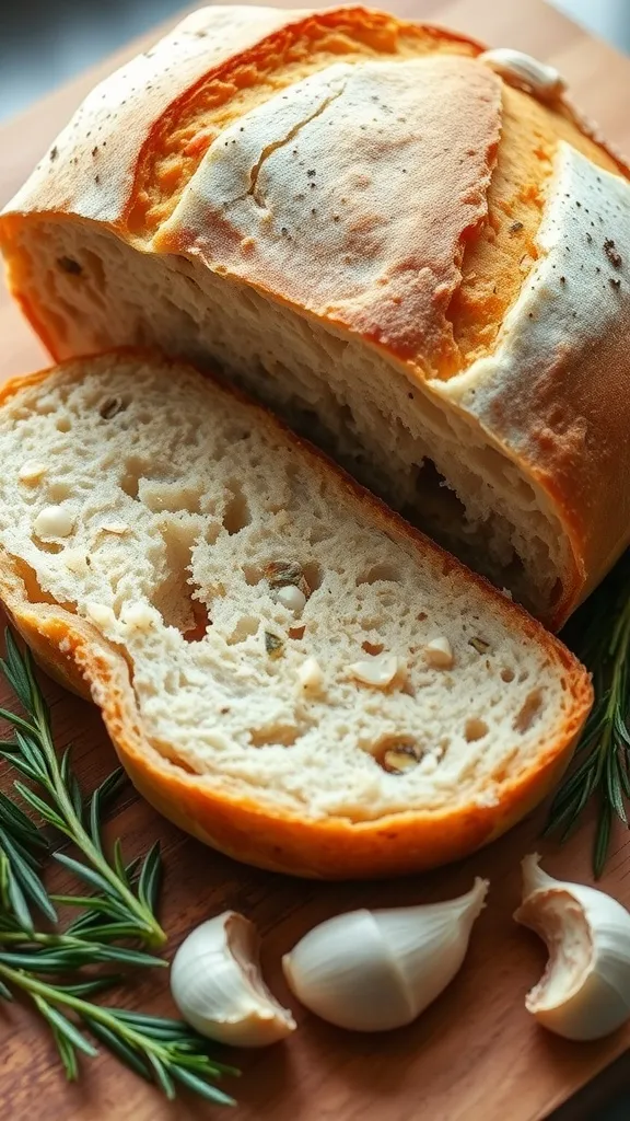Garlic & Rosemary Sourdough Loaf
