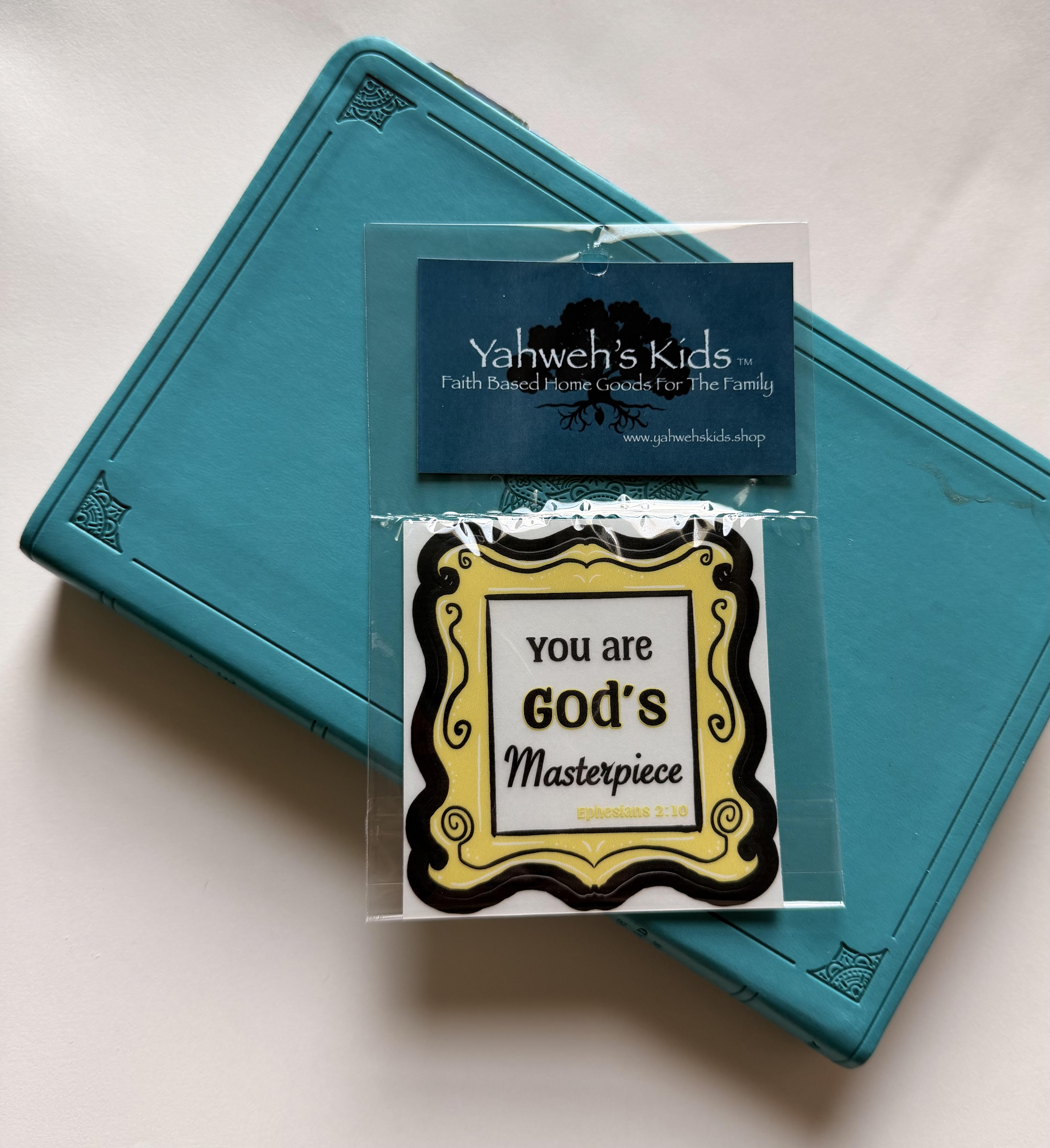 Yahweh's Kids™ "You are God's Masterpiece" Mirror sticker