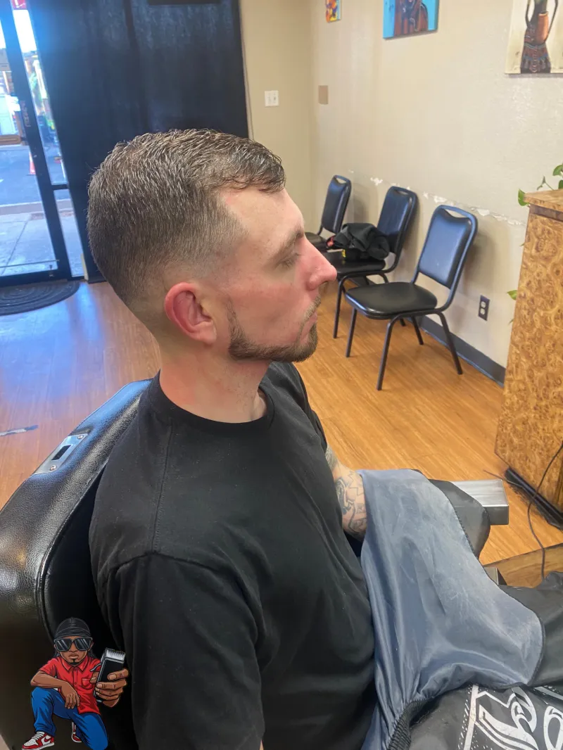 Braided style finished at Real Barbers of Arizona