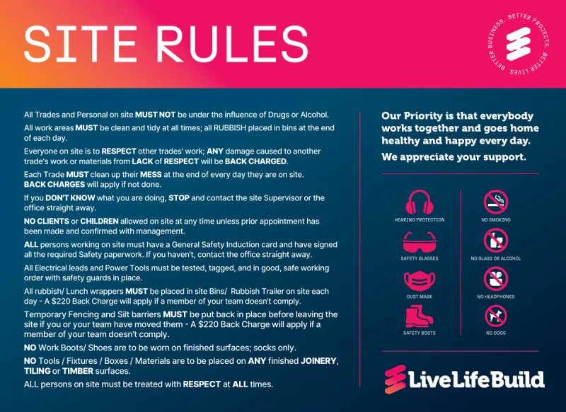 Site Safety Banner