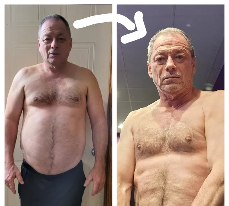 Mark, 60, before and after coaching