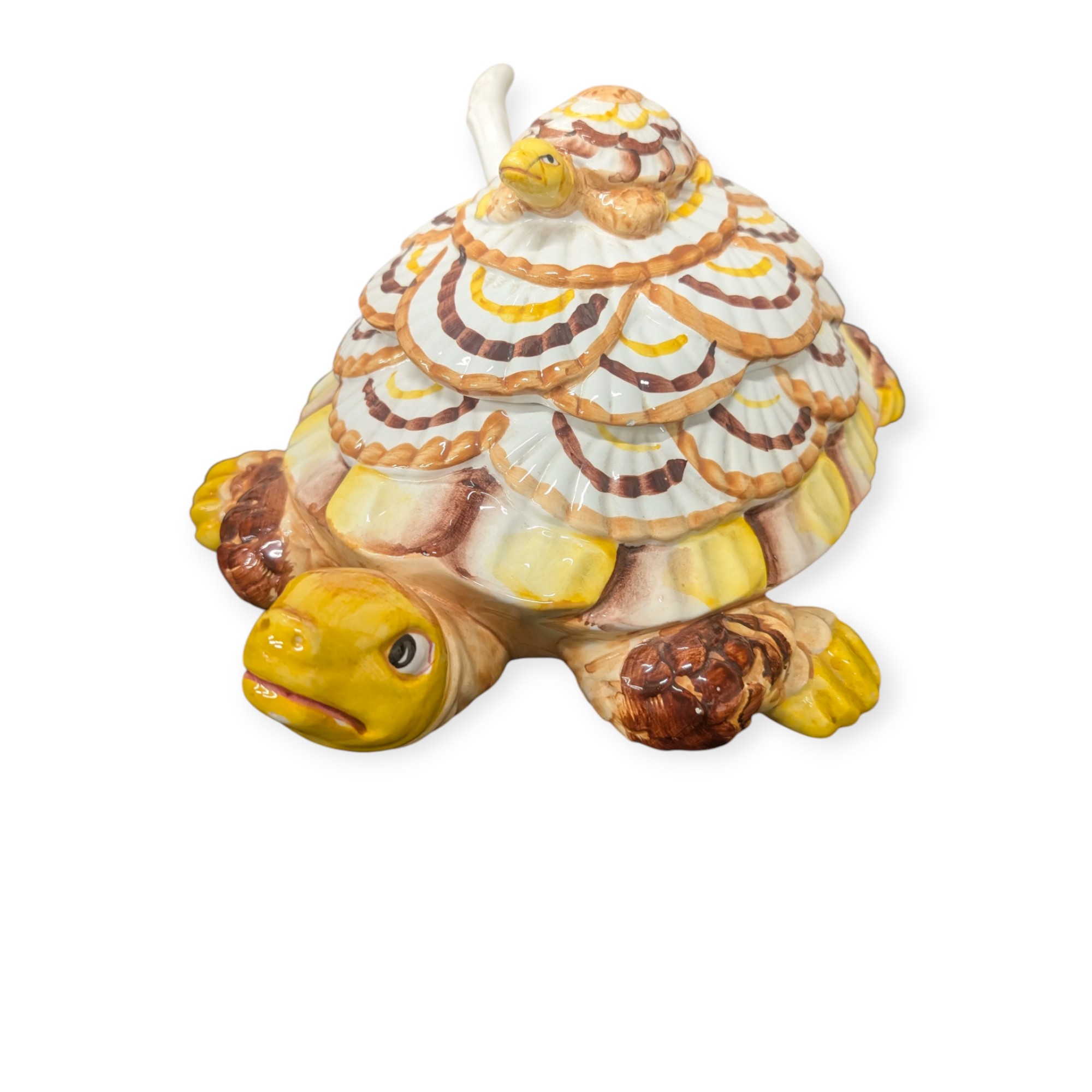 Vintage Ceramic Turtle Lidded Soup Tureen