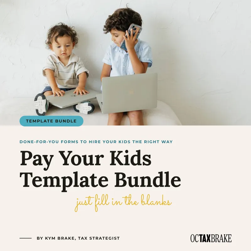 Pay Your Kids, Not the IRS Templates