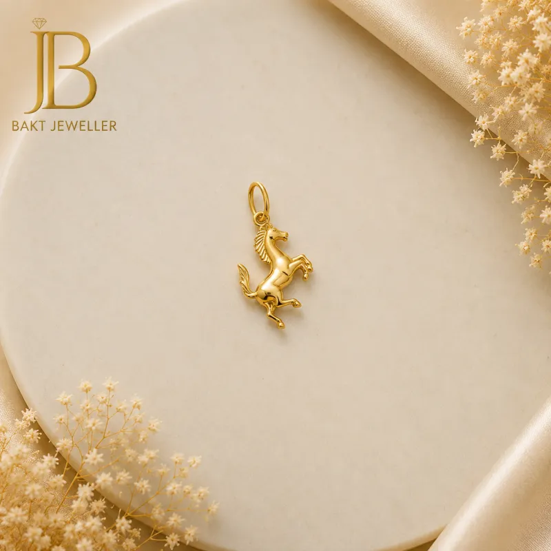 18k Gold Horse Pendant 1.0g