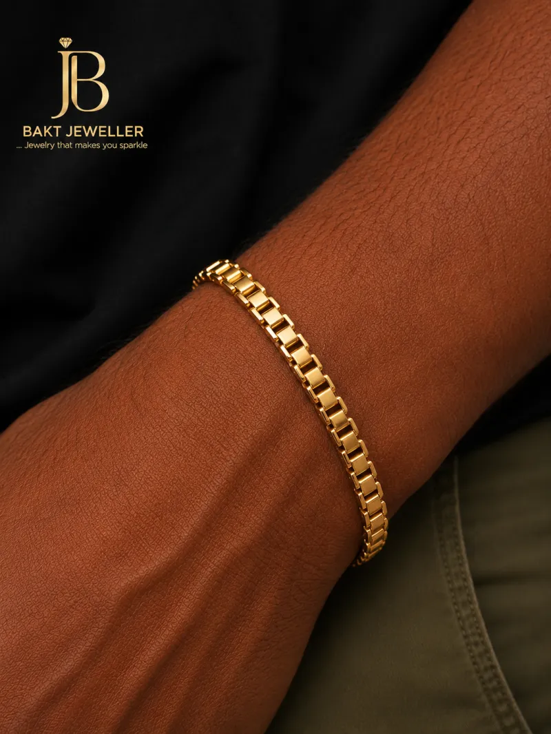 18k Gold Bracelet Men 8.3g