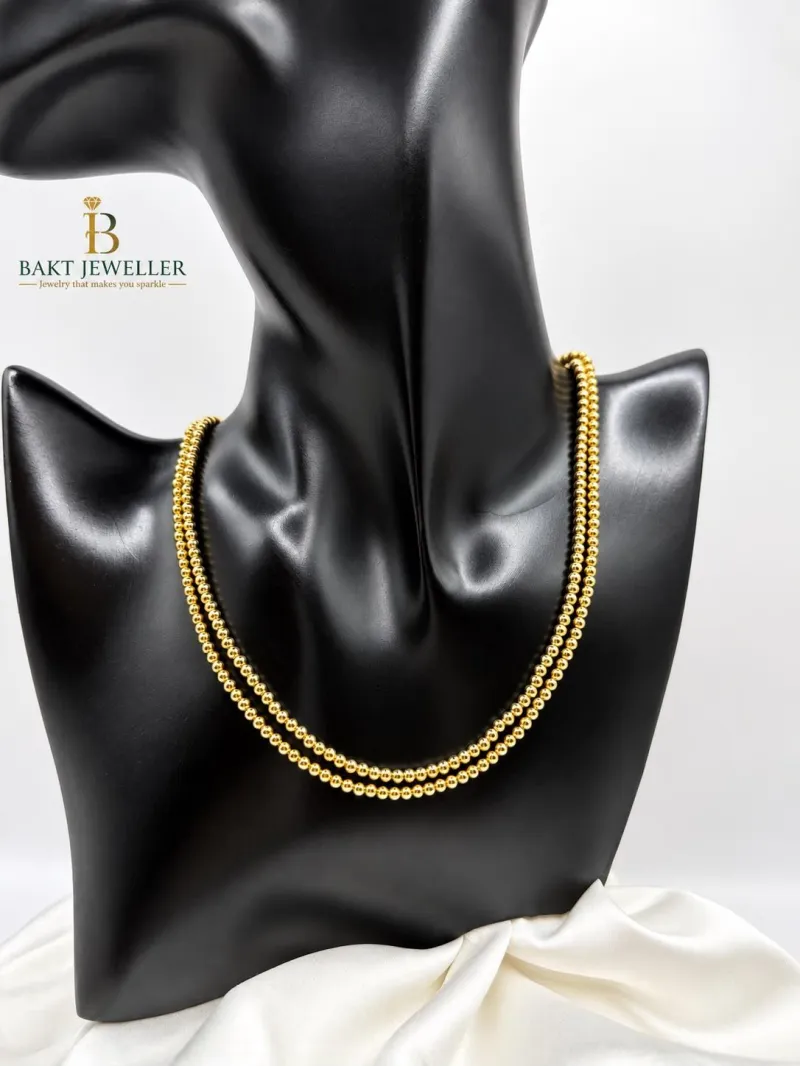 18K Gold Ball Necklace