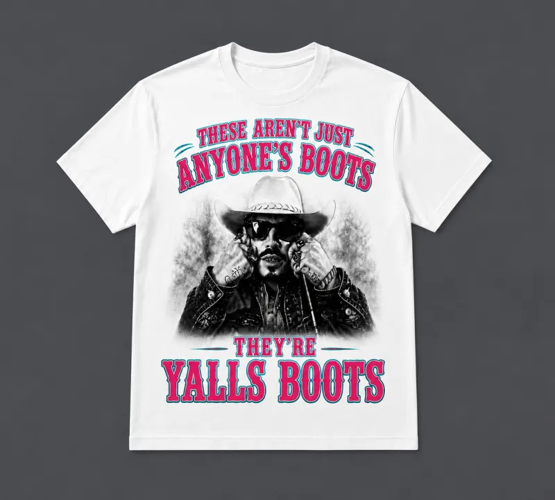 Ryan Charles Yalls Boots White T-Shirt