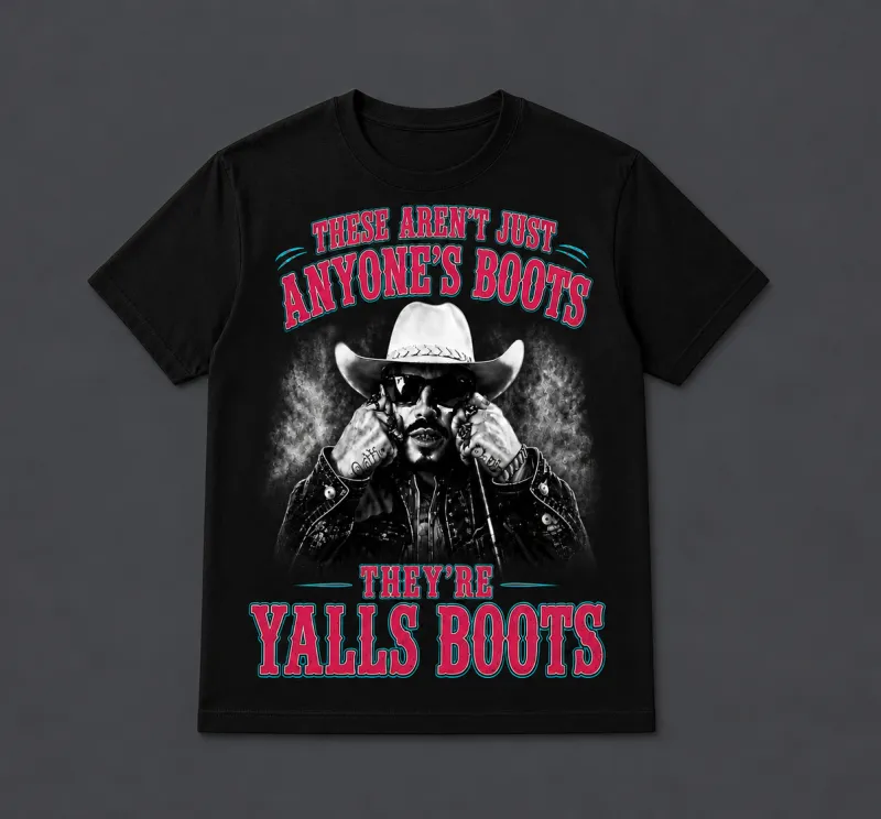 Ryan Charles Yalls Boots Black T-Shirt