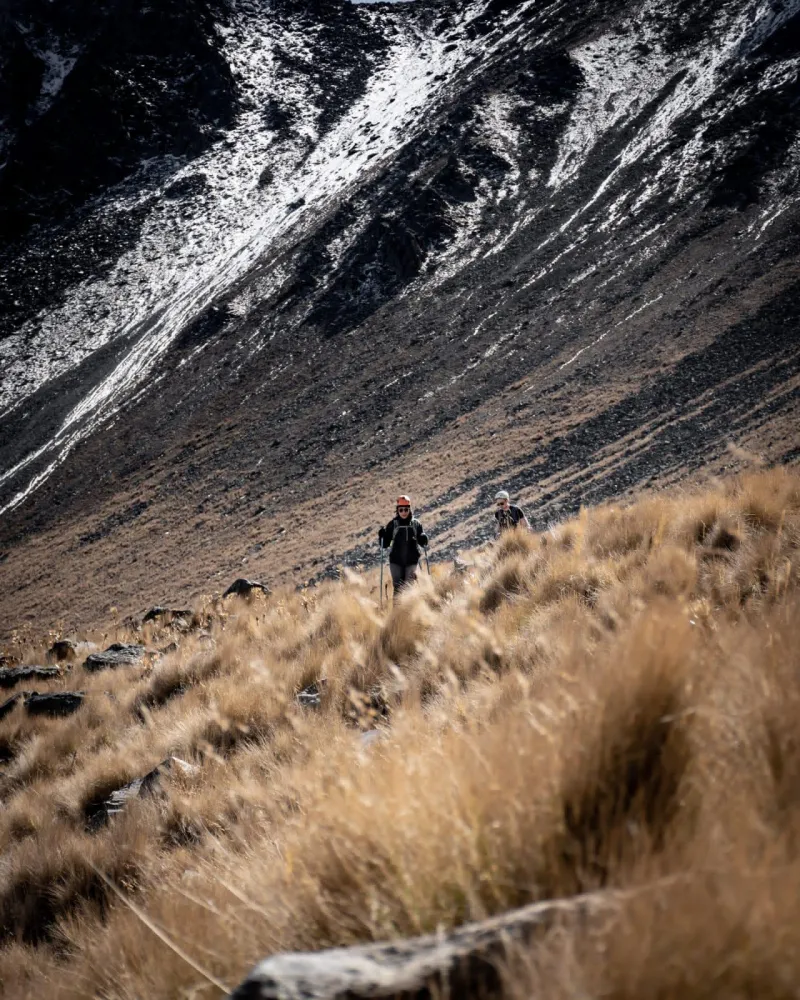 Lone hiker on Nevado de Toluca