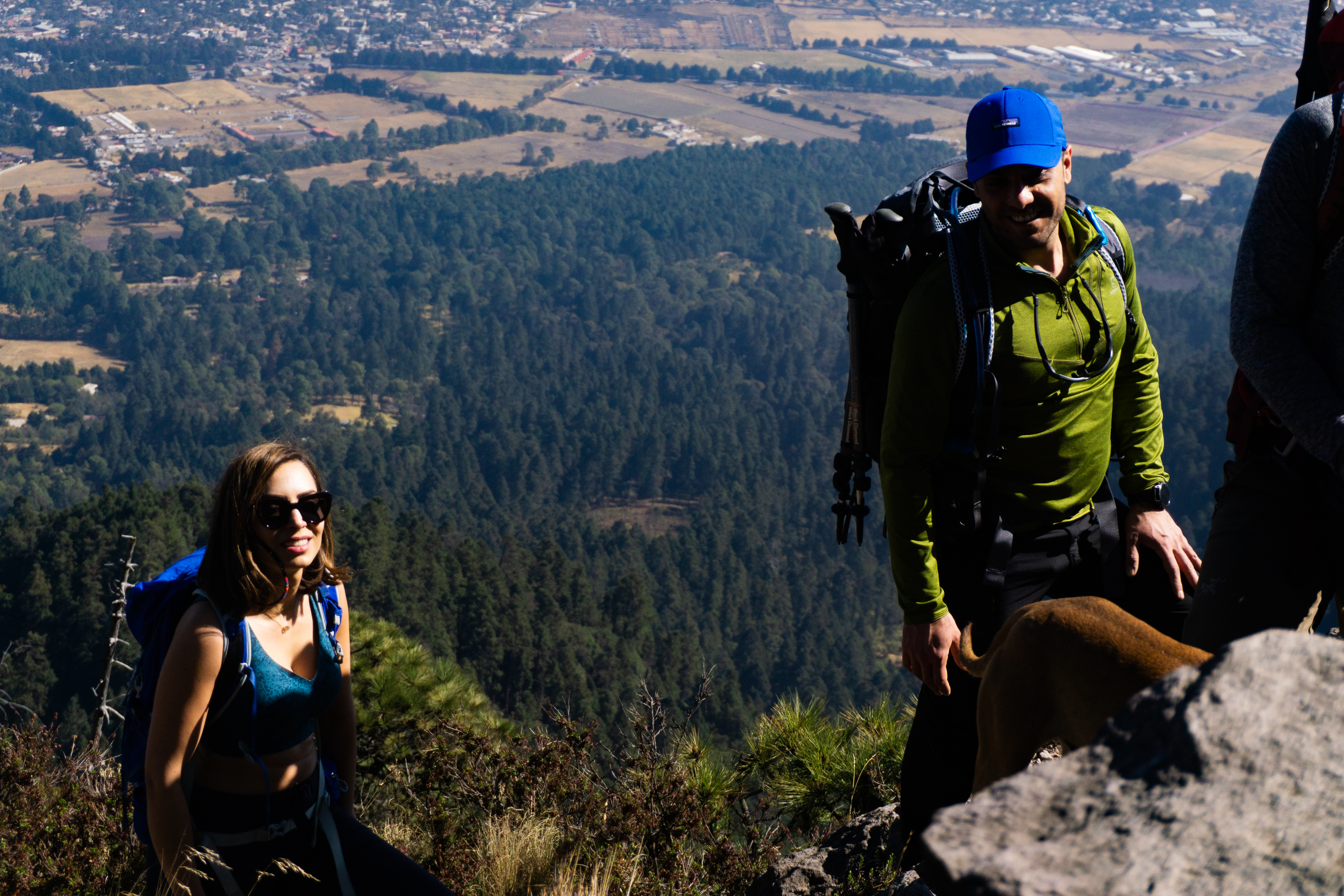 Climbers at Ajusco summit area