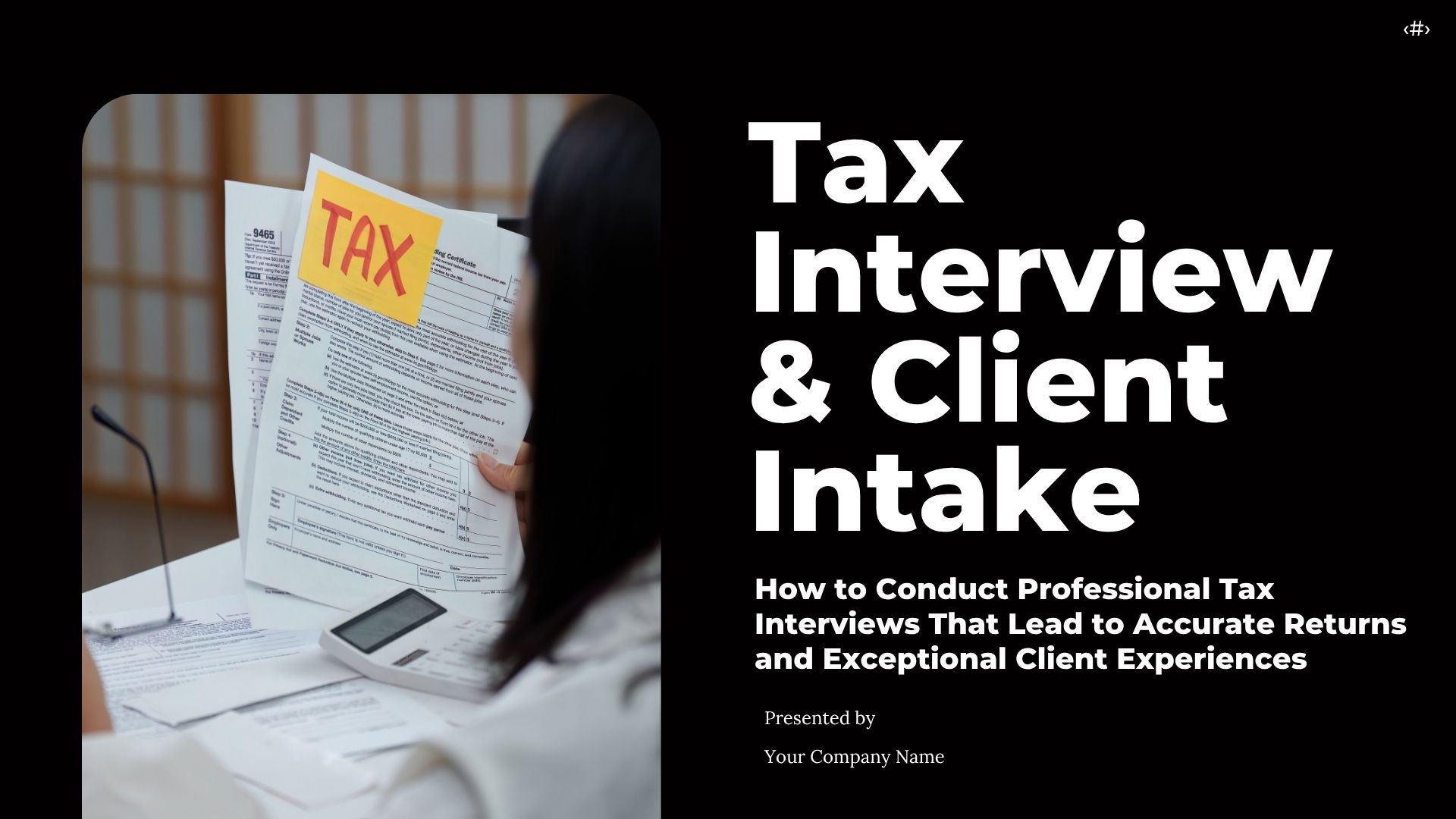 Tax Interview & Client Intake
