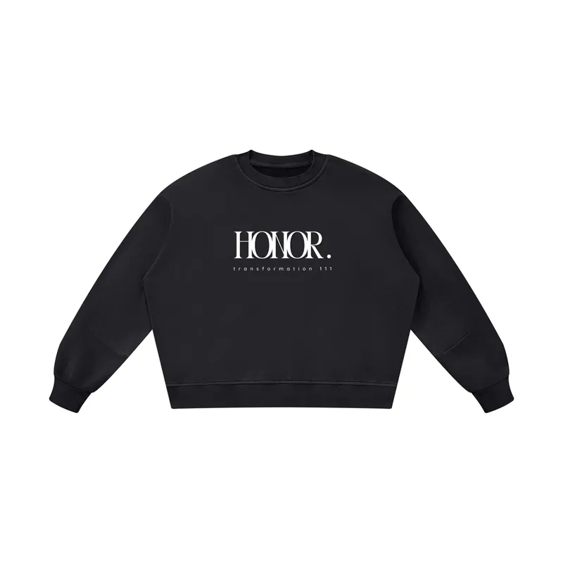 "HONOR" V2 | Boxy Vintage Washed Sweatshirt