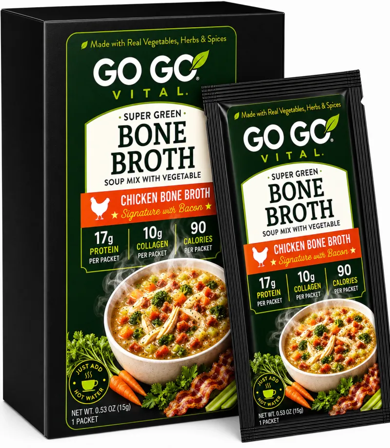 Signature Bacon & Chicken Bone Broth & Vegetable Soup  Ready-To-Mix Pack