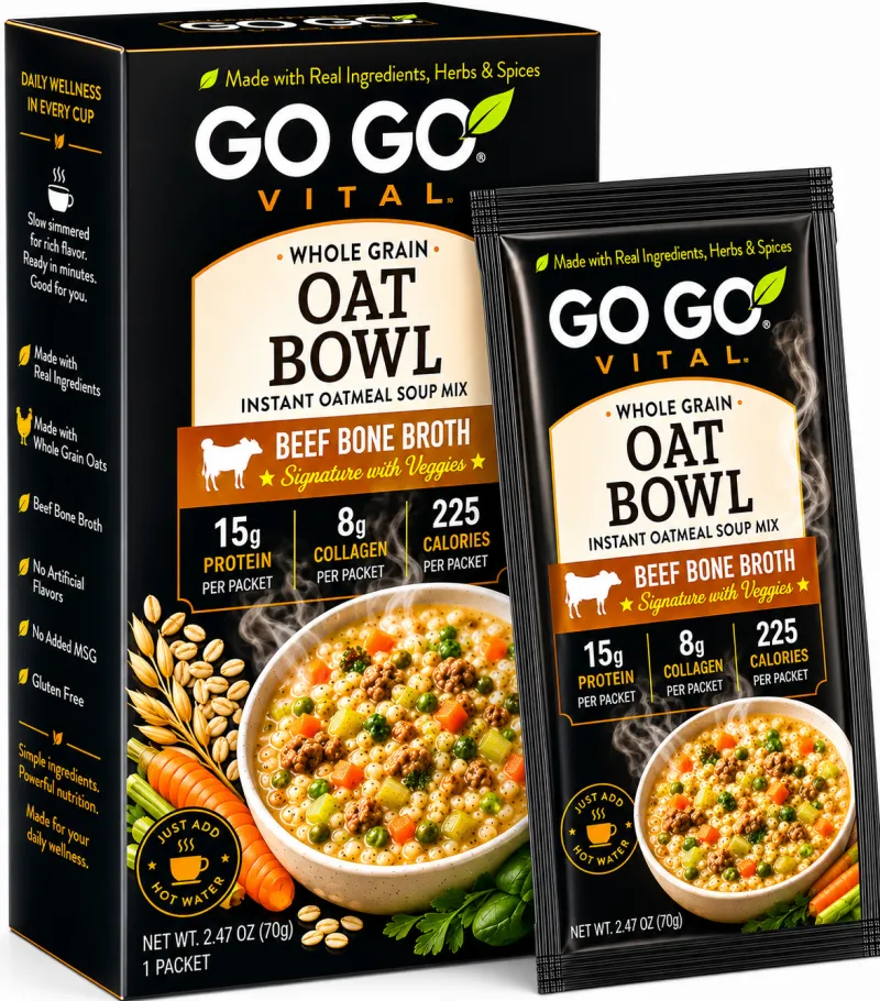 Oak Meal Beef Bone Broth with Vegetables Packet