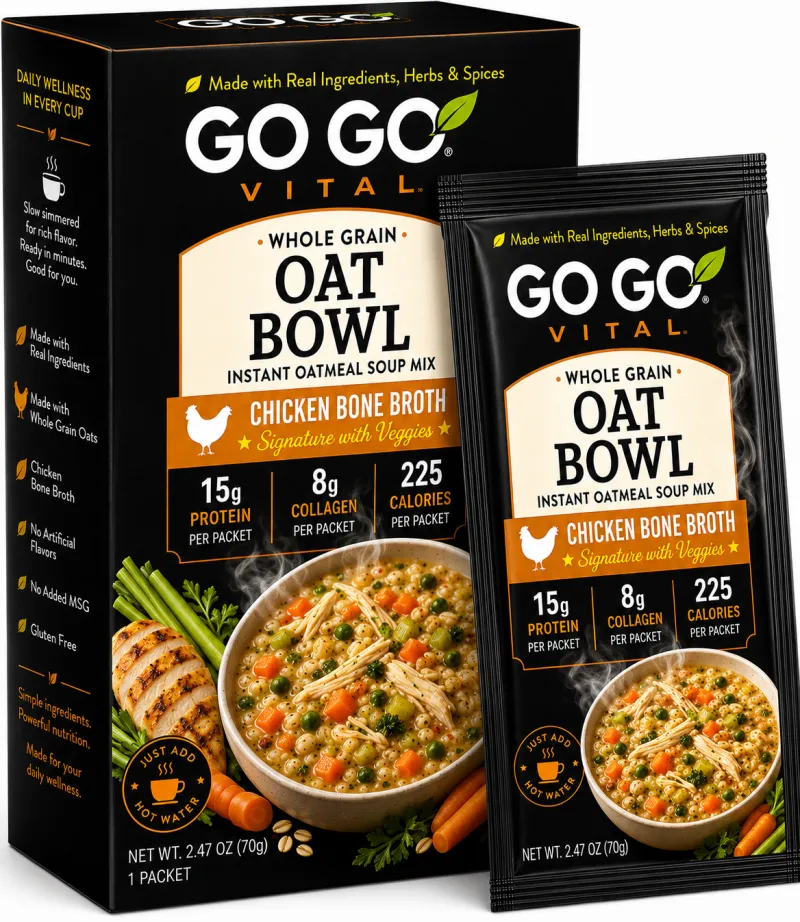 Oak Meal Chicken Bone Broth with Vegetables Packet