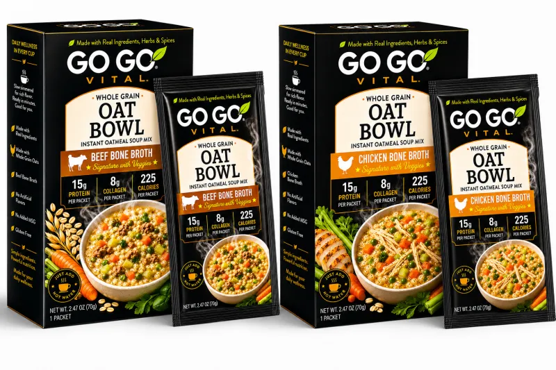 Combo Oak Meal Chicken & Beef Bone Broth with Vegetables Packet