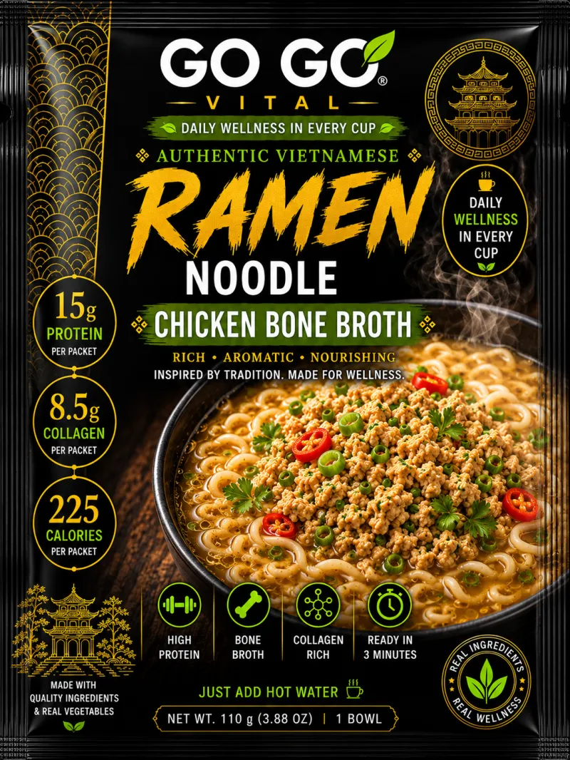 Ramen Chicken Bone Broth with Vegetables Packet