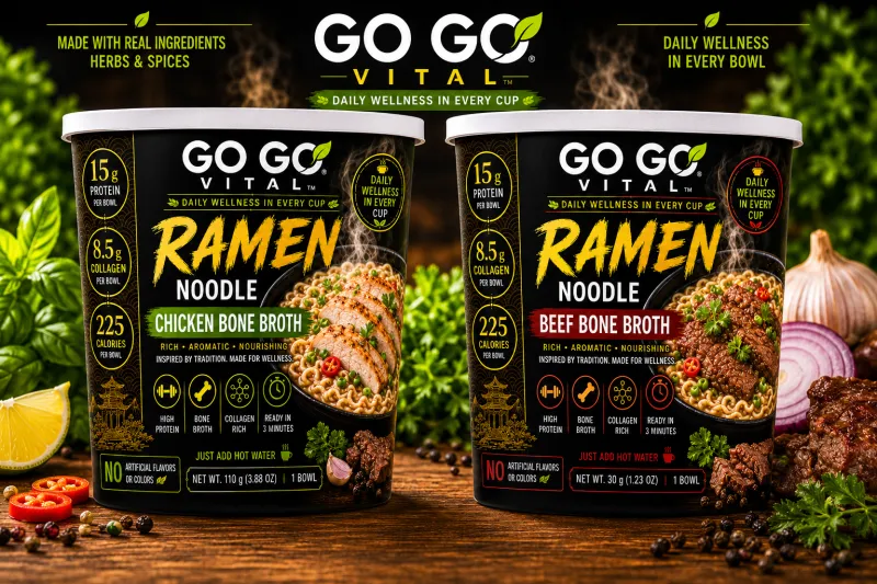 Combo Ramen Beef & Chicken Bone Broth with Vegetables Bowl