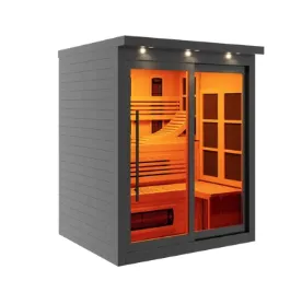 Golden Designs 6 Person, Black Near Zero EMF Far IR Sauna (GDI-6996-03-FS)dition