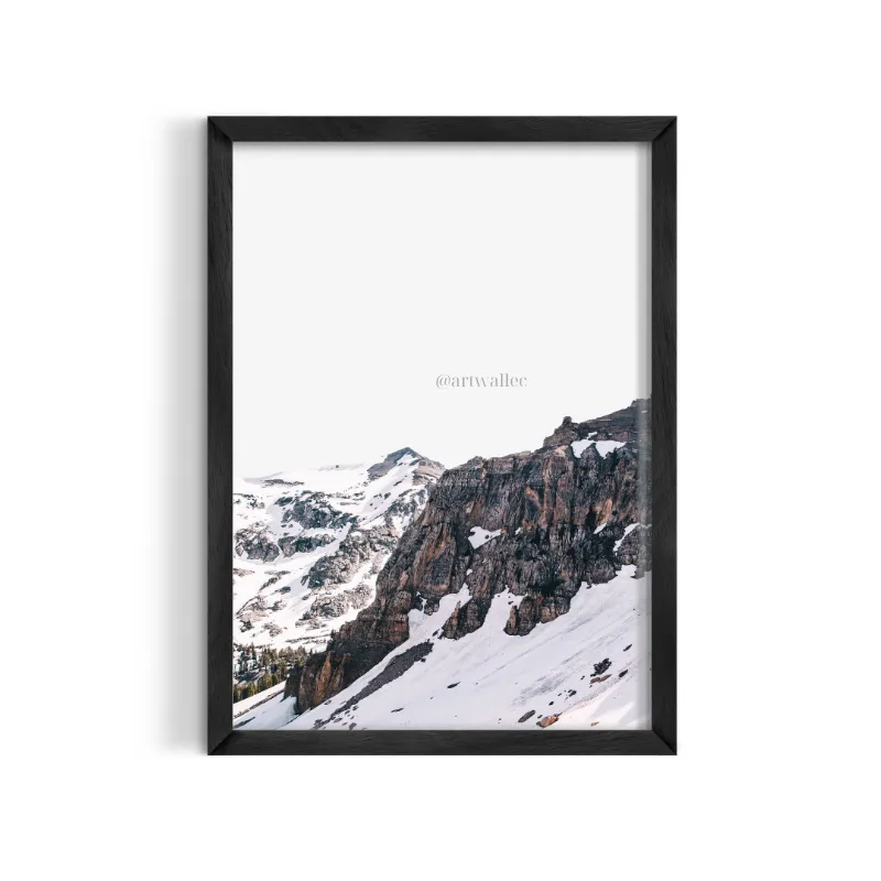 Cuadro Fotográfico Cumbres de Montaña Nevadas