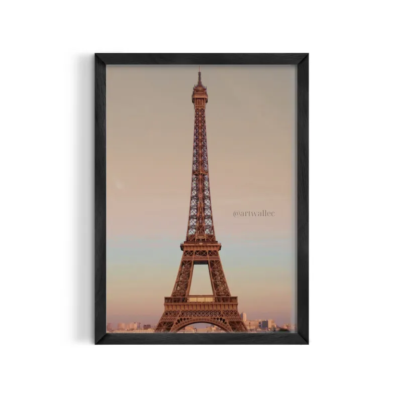 Cuadro Torre Eiffel París – Estilo Atardecer Burgundy