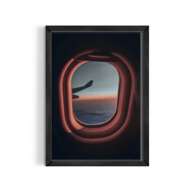 Cuadro Ventana de Avión – Estilo Viajero Melancólico