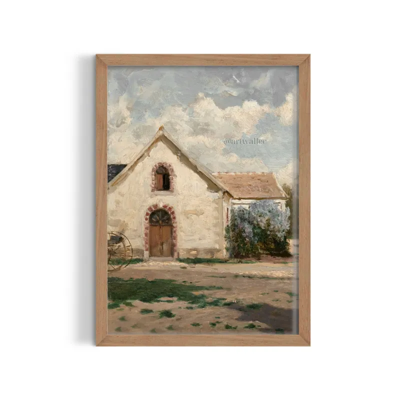 Cuadro Cabaña Francesa – Estilo Impresionista Vintage