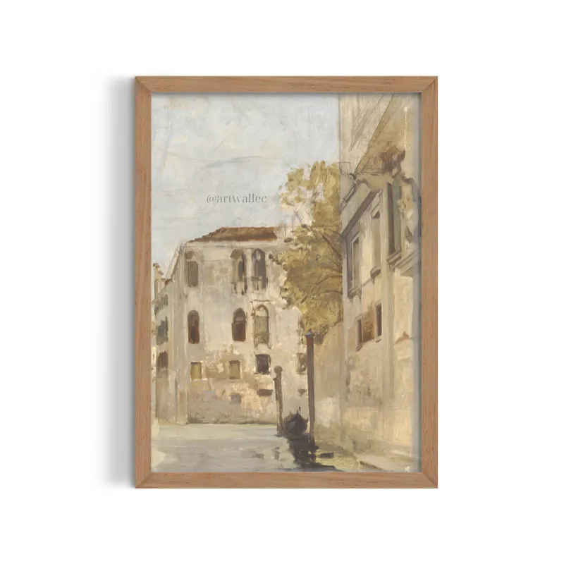 Cuadro Callejón Vintage – Estilo Acuarela Clásica