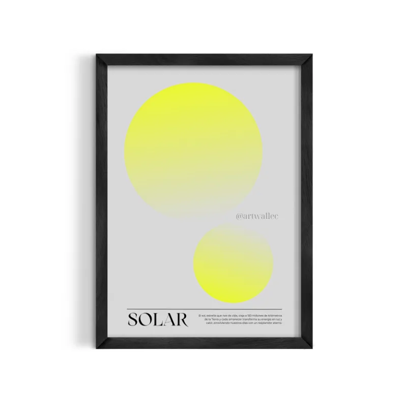 Cuadro Solar – Estilo Minimalista Suizo