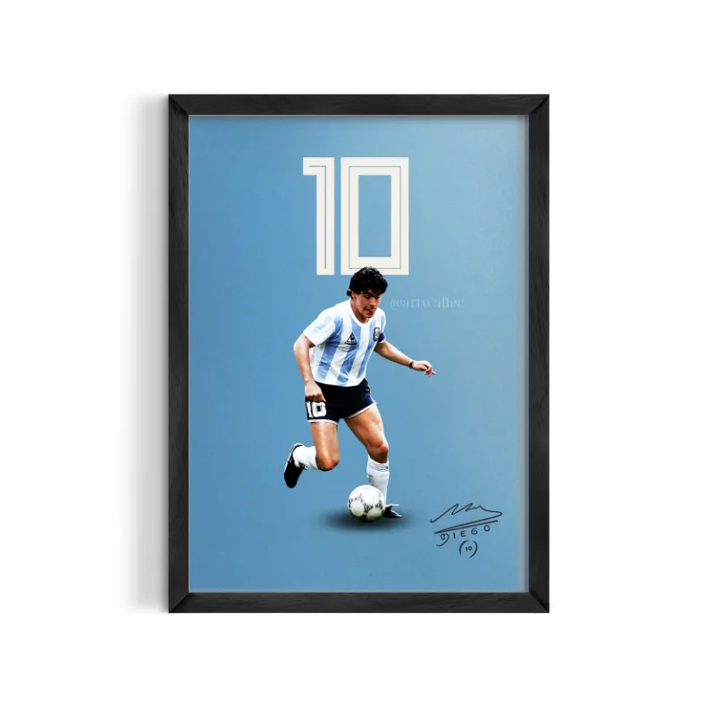 Cuadro Diego Maradona el 10 – Estilo Minimalista Gráfico