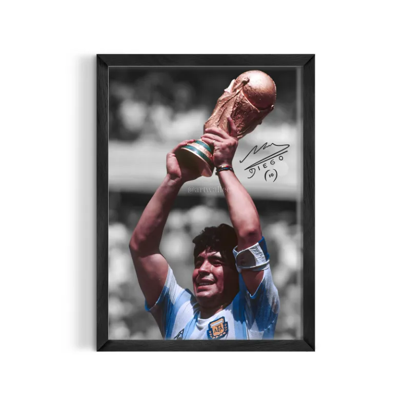Cuadro Diego Maradona Campeón – Estilo Color Selectivo